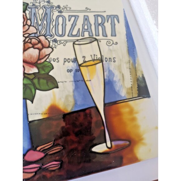 Large Benaya Ceramics Wall or Table Ceramic Tile 11 x 14' Mozart Symphony - Picture 6 of 11